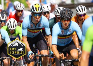 OYAMA, JAPAN - JULY 24: Wout van Aert of Team Belgium during the Men's road race at the Fuji International Speedway on day one of the Tokyo 2020 Olympic Games on July 24, 2021 in Oyama, Shizuoka, Japan. (Photo by Tim de Waele/Getty Images)