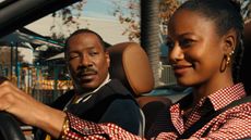 Eddie Murphy as Axel Foley and Taylour Paige as Jane Saunders in the new Beverly Hills reboot