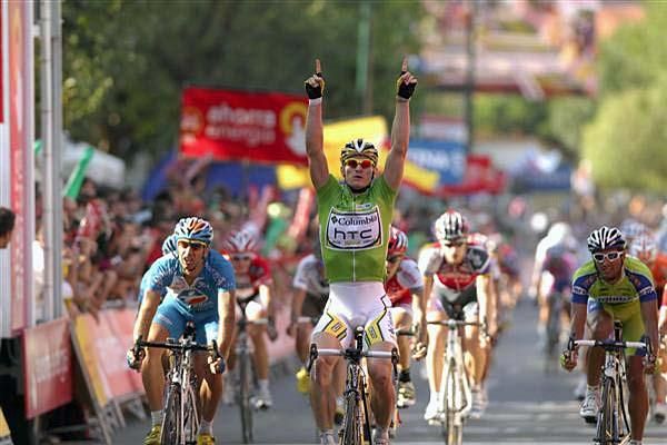 Stage winner Andr&eacute; Greipel (Columbia-HTC)