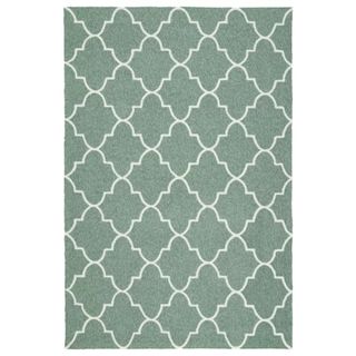 mint green geometric rug 