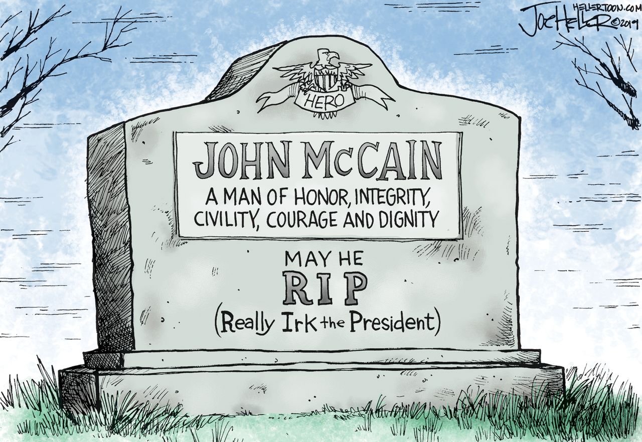 &amp;amp;nbsp;Political Cartoon U.S. Trump blasts John McCain RIP war hero&amp;amp;nbsp;