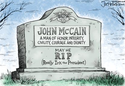 &nbsp;Political Cartoon U.S. Trump blasts John McCain RIP war hero&nbsp;