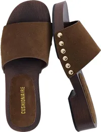 Cushionaire Timmi 100% Genuine Suede Slides