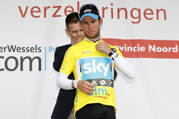 Mark Cavendish (Sky) is the new holder of the overall leader's jersey