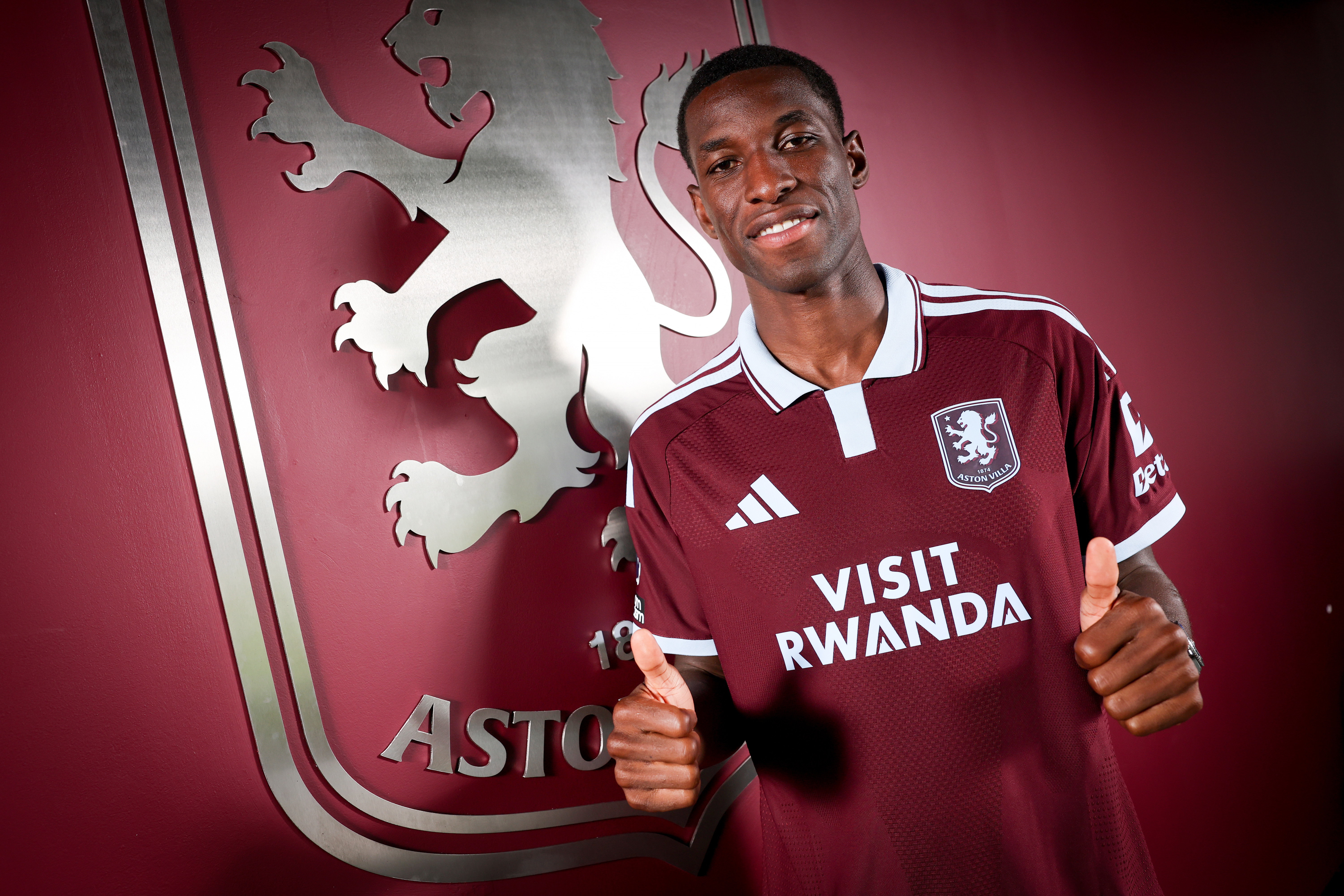 BIRMINGHAM, ENGLAND - AUGUST 28: Nicolas Jackson of Aston Villa poses for a picture at Bodymoor Heath training ground on August 28, 2026 in Birmingham, England. (Photo by Neville Williams/Aston Villa FC via Getty Images)