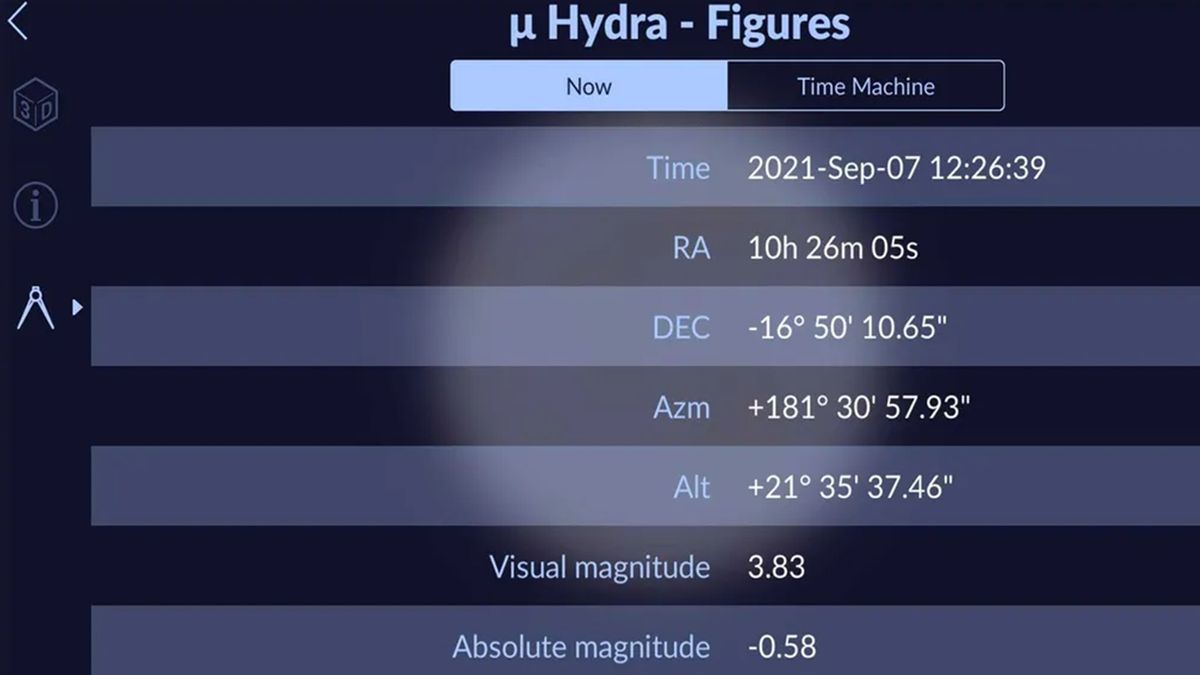Screenshot of the Star Walk 2 app
