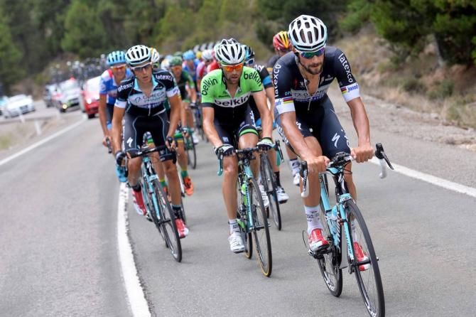 Tom Boonen (Omega Pharma-Quick Step) in the breakaway