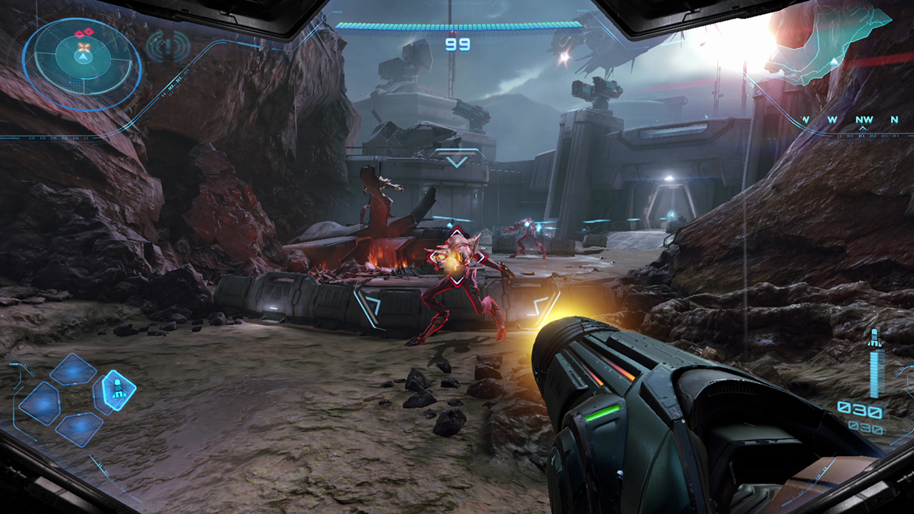 Screenshot from the video game Metroid Prime 4: Beyond (2025).