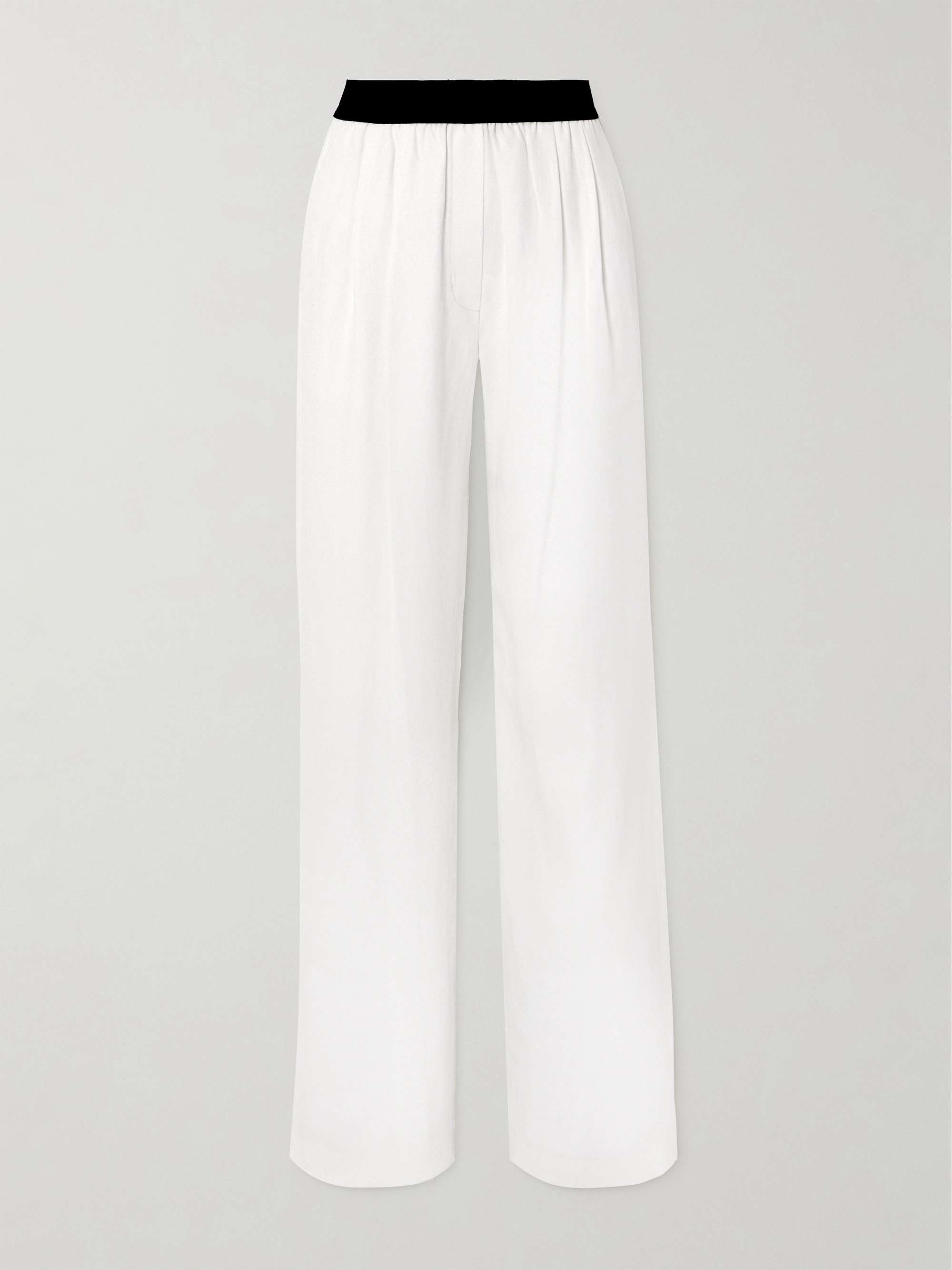 Takaroa Pleated Twill Straight-Leg Pants