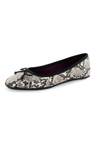 Aerosoles Women's Catalina Ballet Flat, Natural Printed Snake