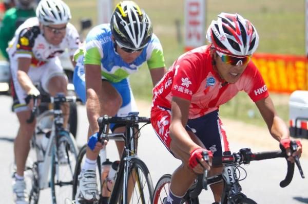 Ying Hon Yeung (Hong Kong) doing his turn on front of the break.