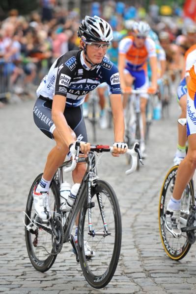 Andy Schleck at the start in Brussels.