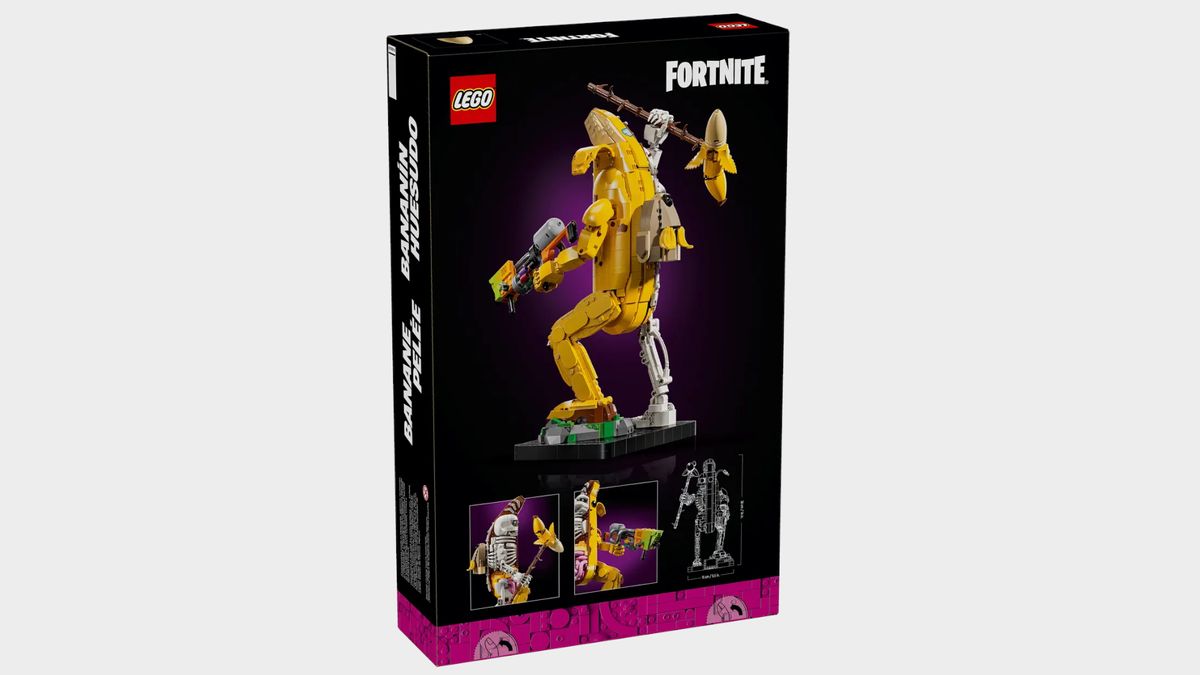 Lego Peely Bone set on a plain background