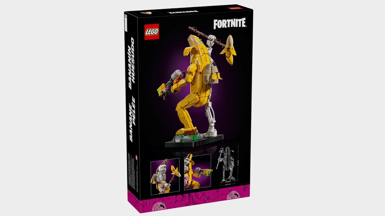 Lego Peely Bone set on a plain background