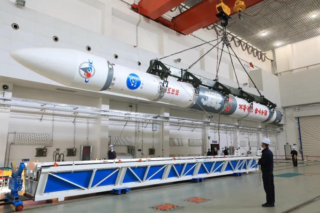 The Kuaizhou-1A rocket launched on May 12, 2020, was painted to honor medical personnel and the city of Wuhan, where the COVID-19 epidemic began in December.