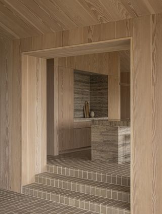 bathroom interior of Heatherhill Beach house by Norm Architects
