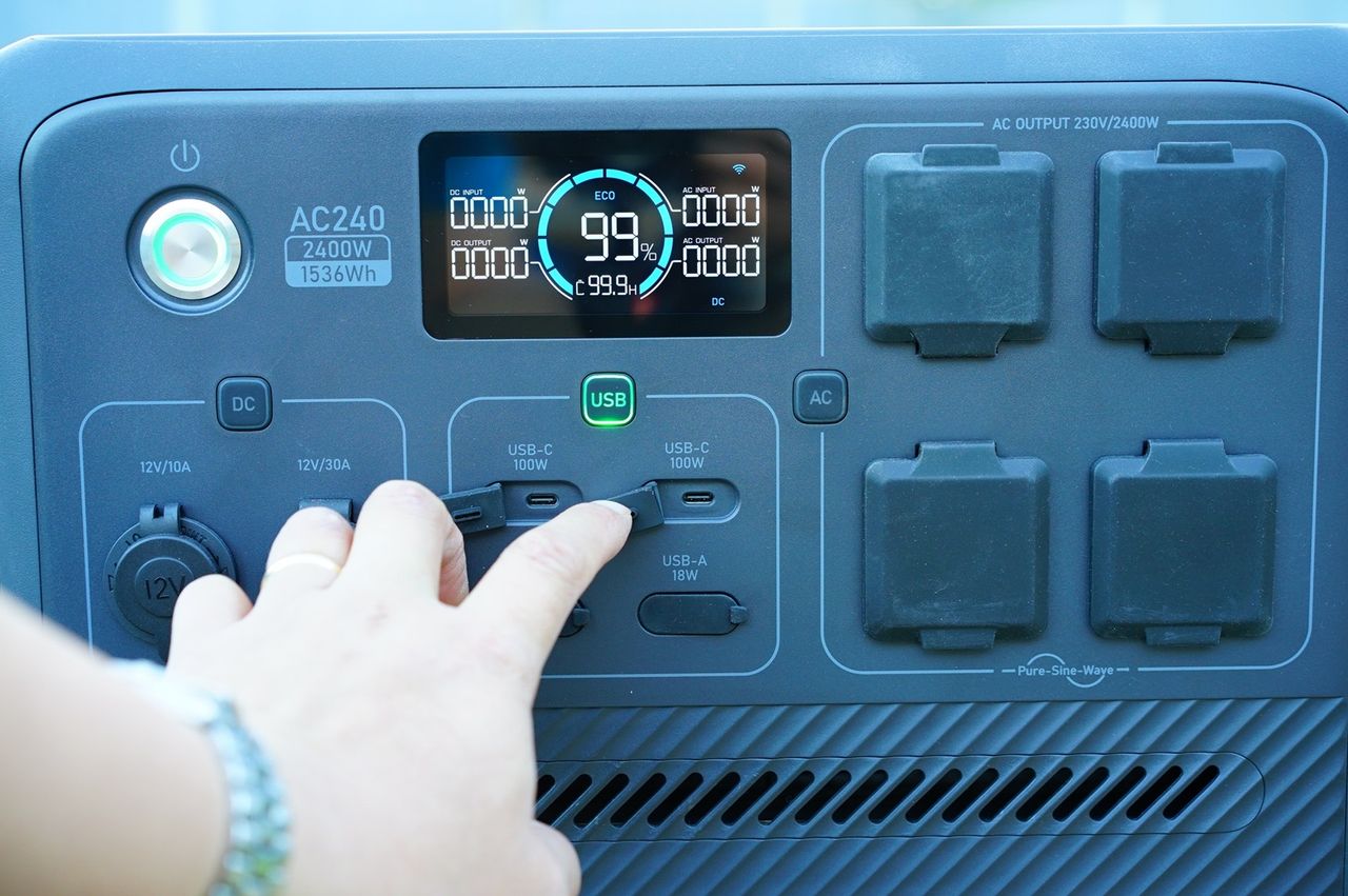 Bluetti AC240 during our review process