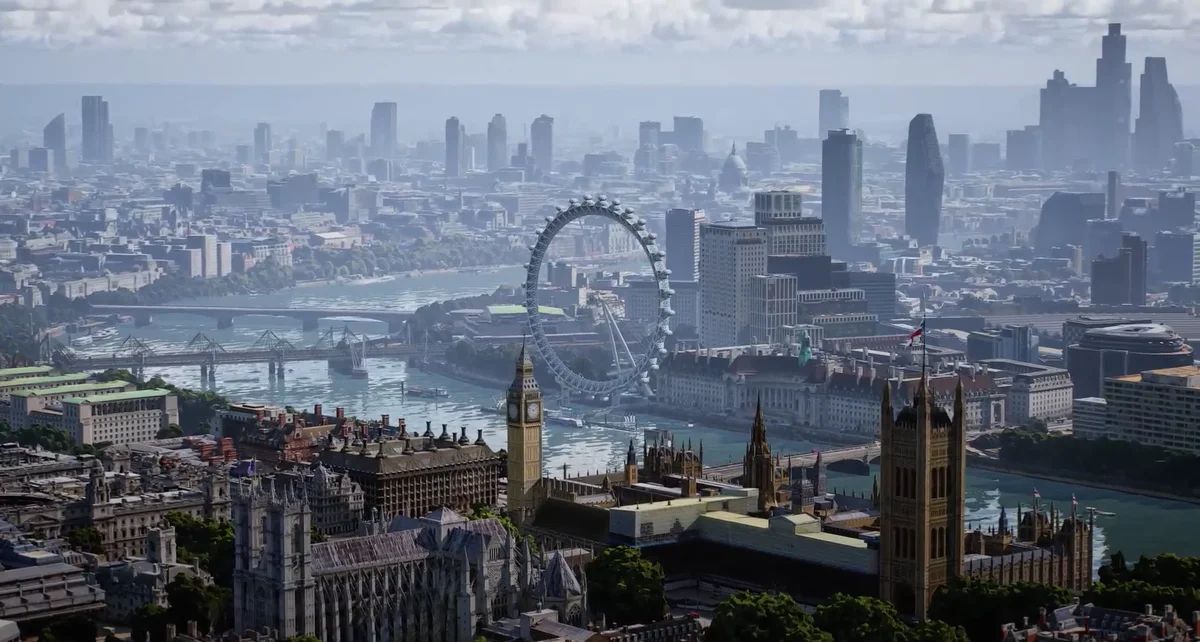 The 3D map of London from Google&#039;s Immersive View for routes