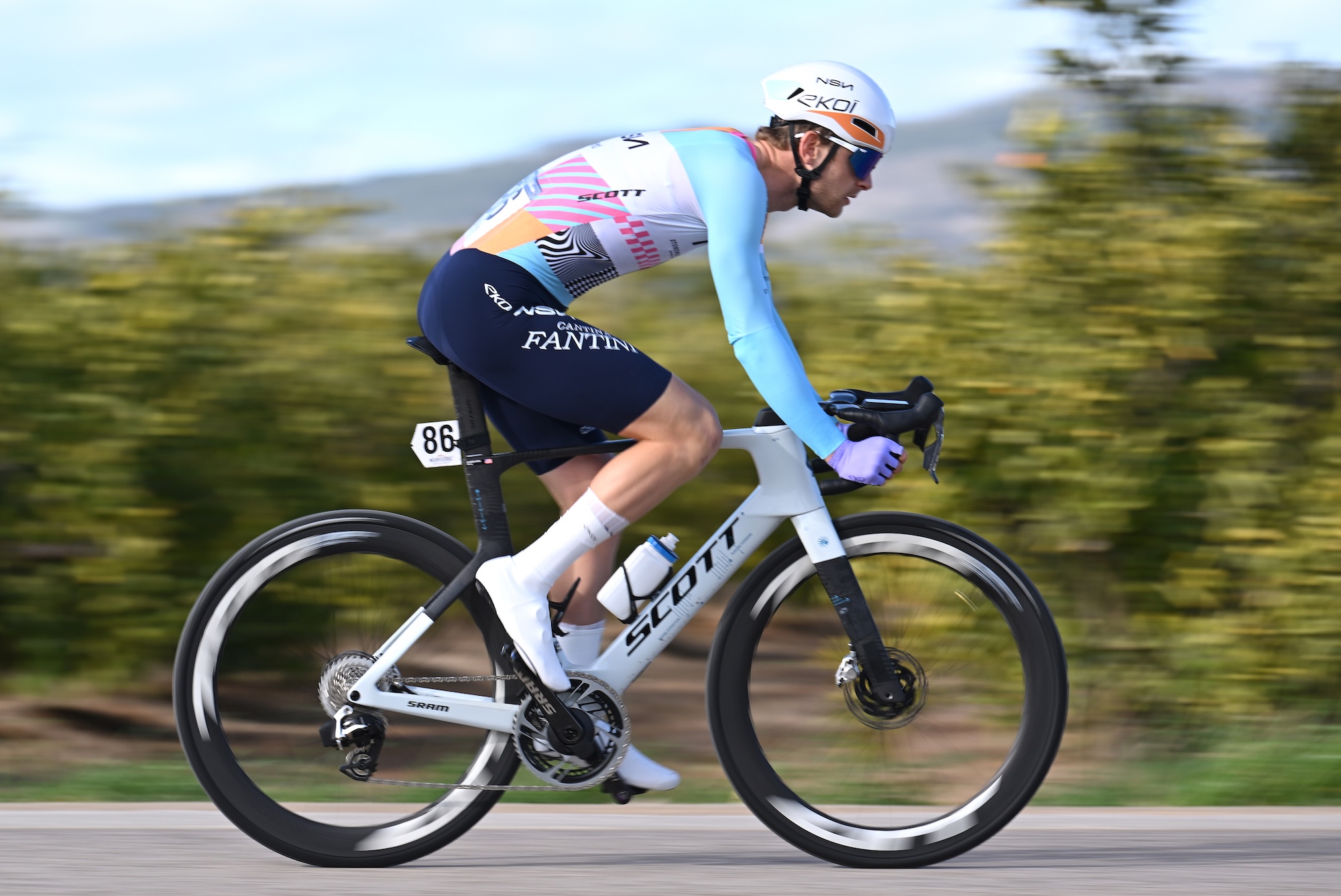 Riley Sheehan of United States and NSN Cycling Team competes during the 77th Volta Comunitat Valenciana 2026, Stage 2