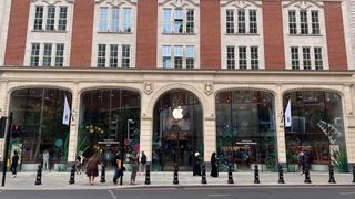 Inside the Apple Store in Knightsbridge, London