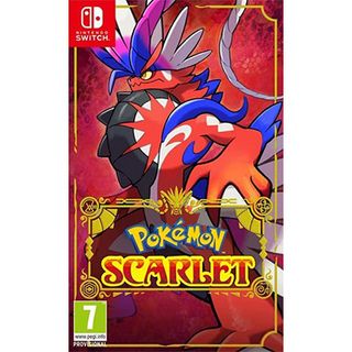 Upcoming Switch games; a pack image of Pokemon Scarlet