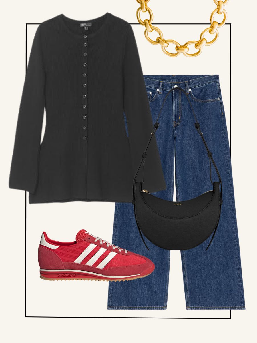 Collage of Nobody's child cardigan outfits