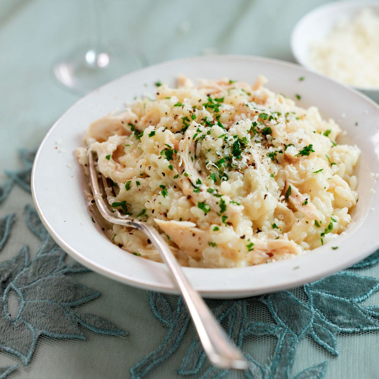 Photo of a chicken risotto recipe