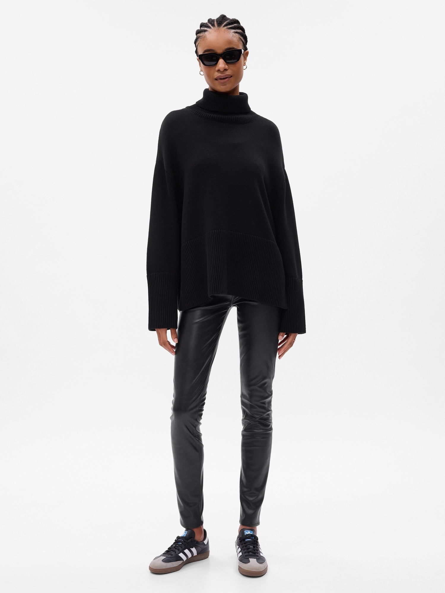 24/7 Split-Hem Turtleneck Sweater