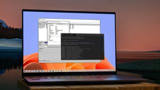 Disk Management settings for Windows 10 displayed on a laptop screen