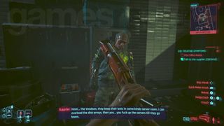 Cyberpunk 2077 Phantom Liberty Treating Symptoms talking to Barghest soldier supplier