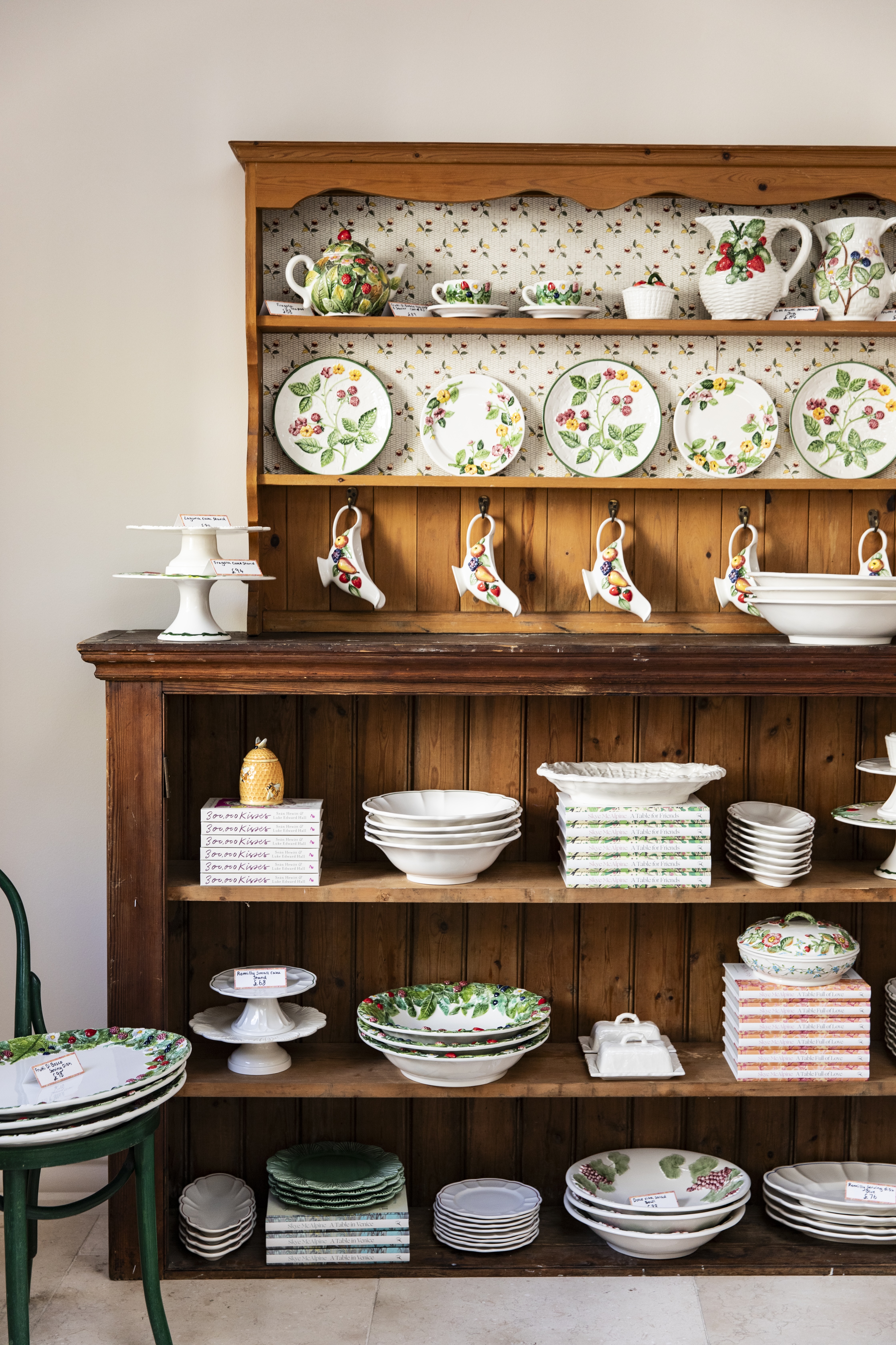 Crockery at Skye McAlpine's pop-up shop