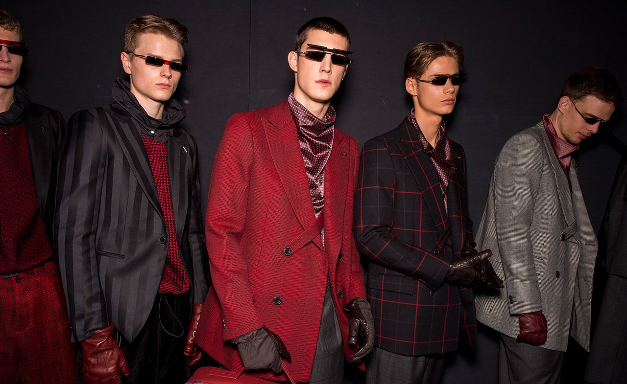 Backstage at Emporio Armani A/W 2020