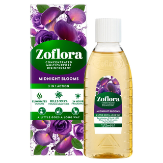 A bottle of Zoflora concentrated multipurpose disinfectant