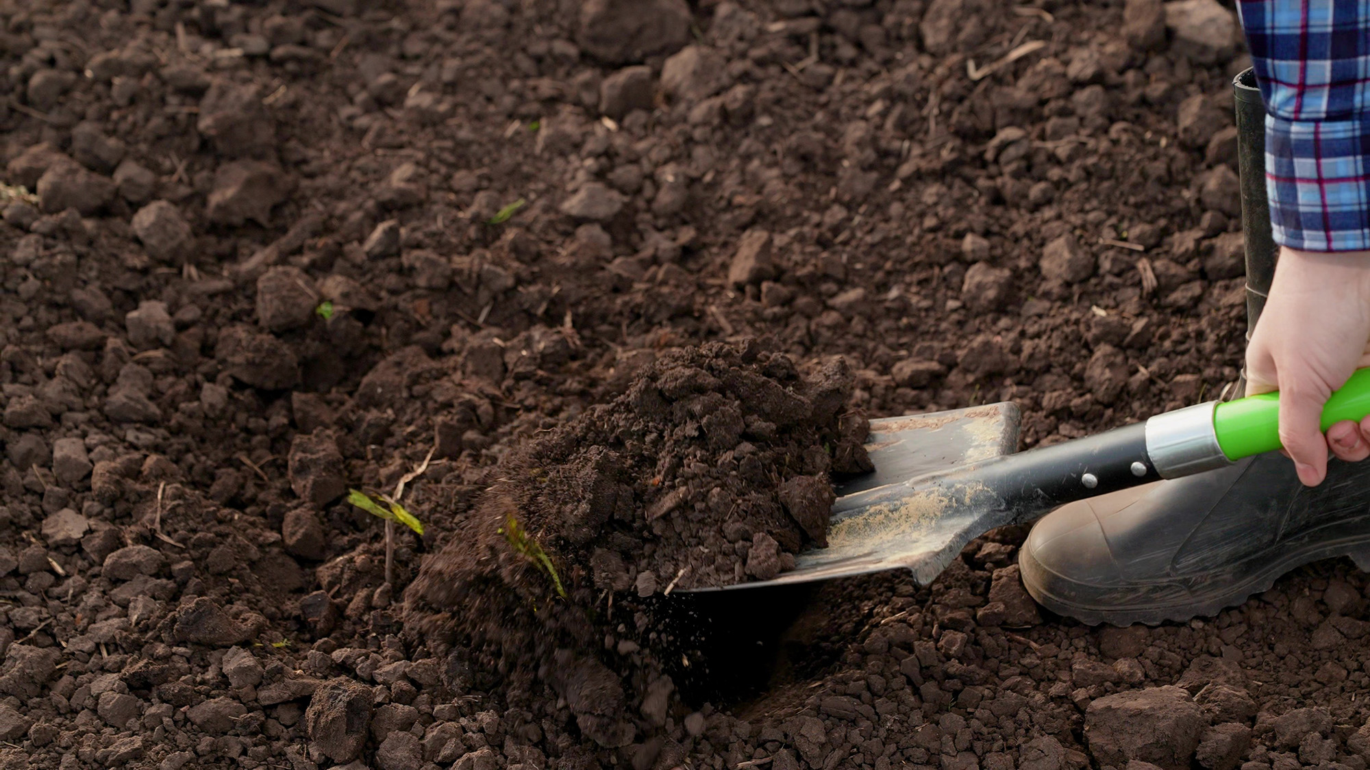 Turning soil