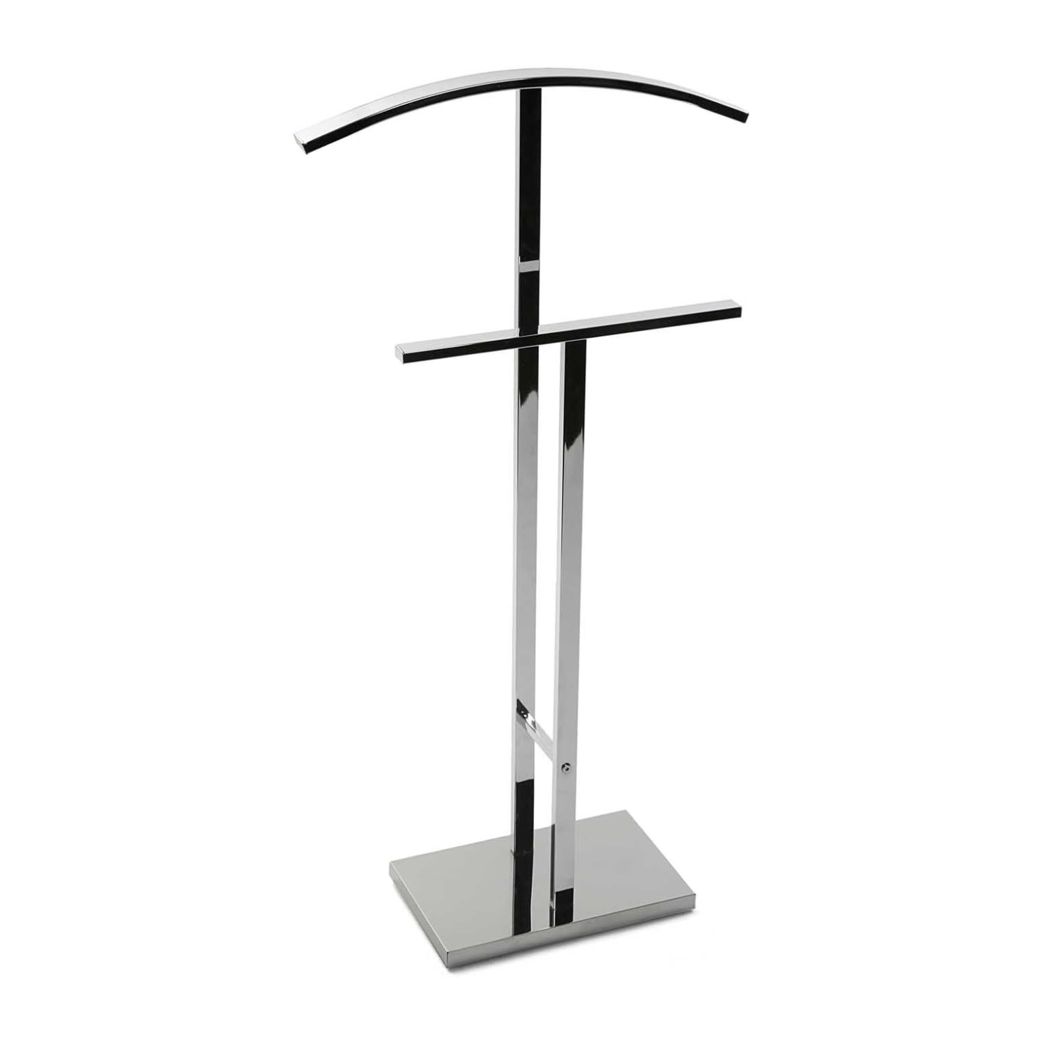 A silver metal valet stand from Amazon