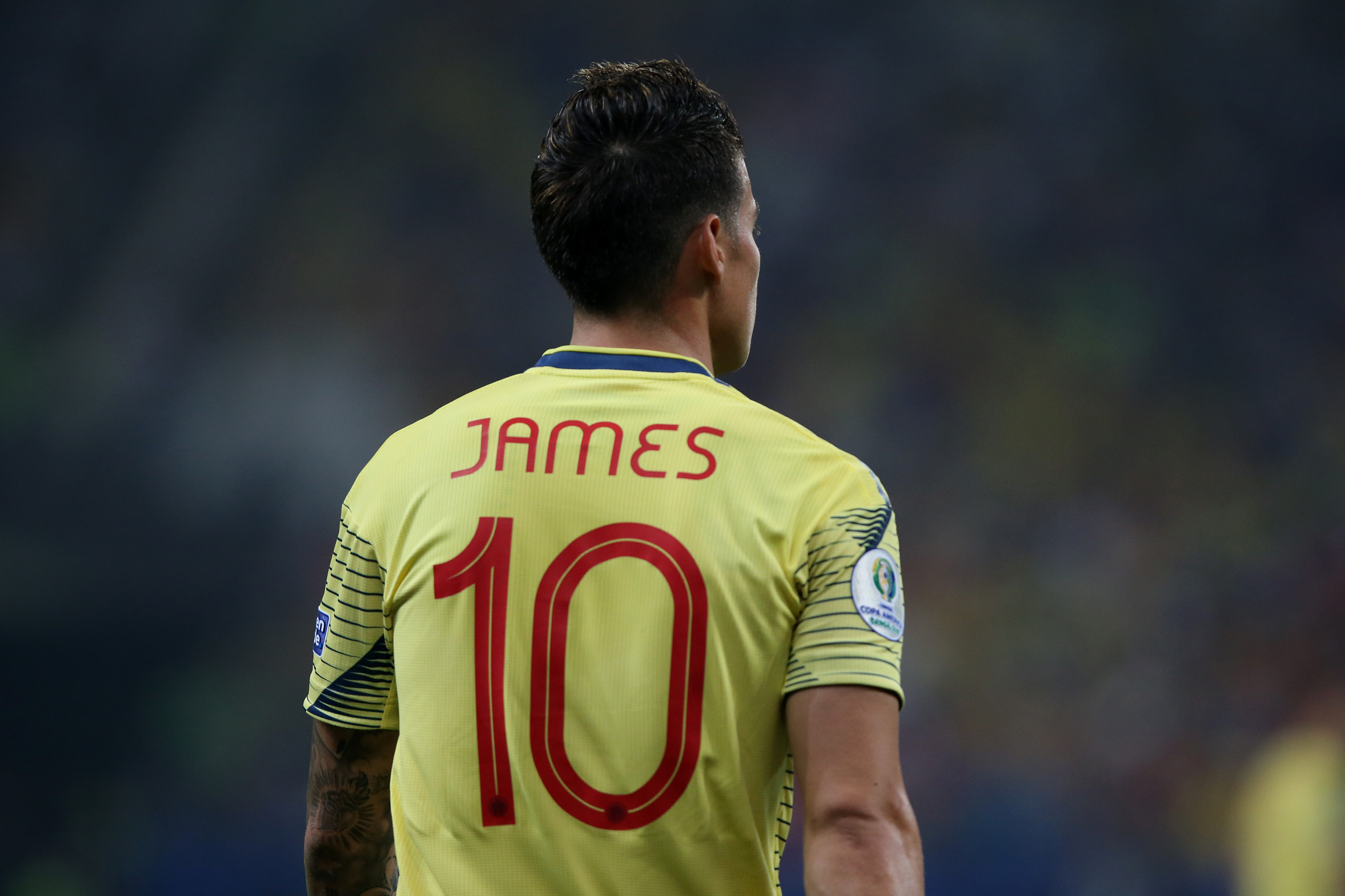 James Rodriguez in action for Colombia against Chile at the 2019 Copa America.