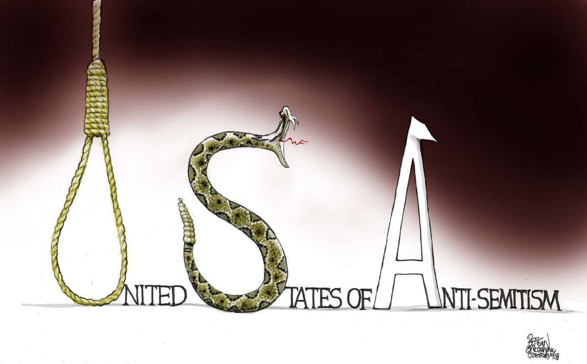 Editorial Cartoon U.S. United States Of Anti-Semitism Pittsburgh ...