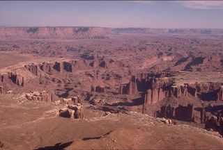 A picture of Canyonlands National Park near the city of Moab, Utah.