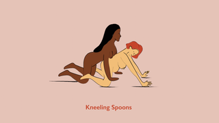 kneeling spoons lesbian sex position