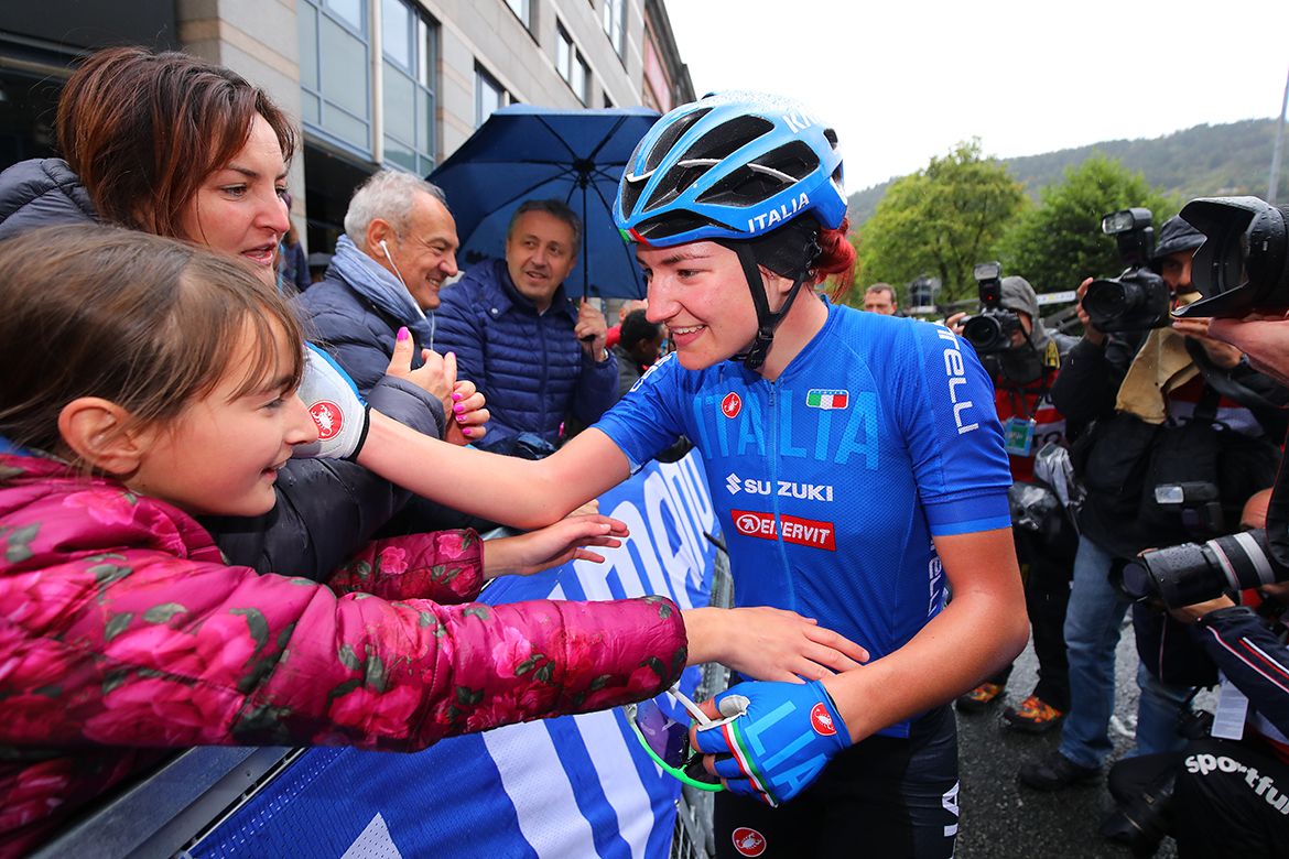 Elena Pirrone celebrates with her family