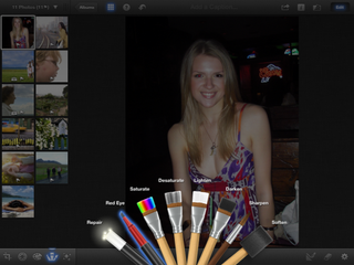 remove red eye in iPhoto