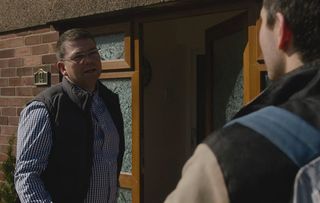 Chris Reilly stars as Sam's controlling stepdad, Ray