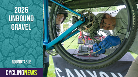 Mechanic working on a gravel bike