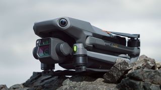 DJI Mavic 3 drone sat on a rock
