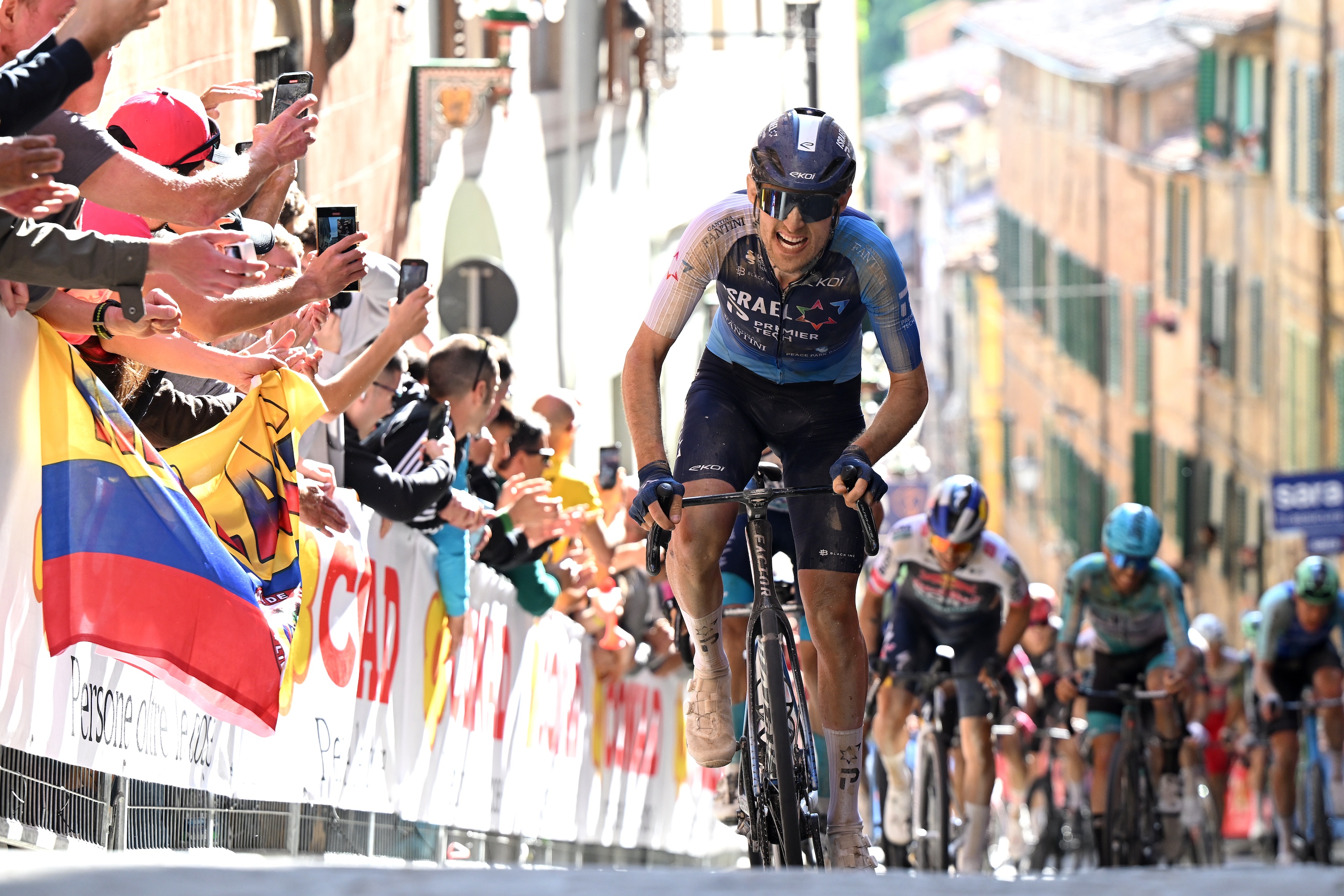 Derek Gee races for Israel-Premier Tech at the Giro d'Italia 2024