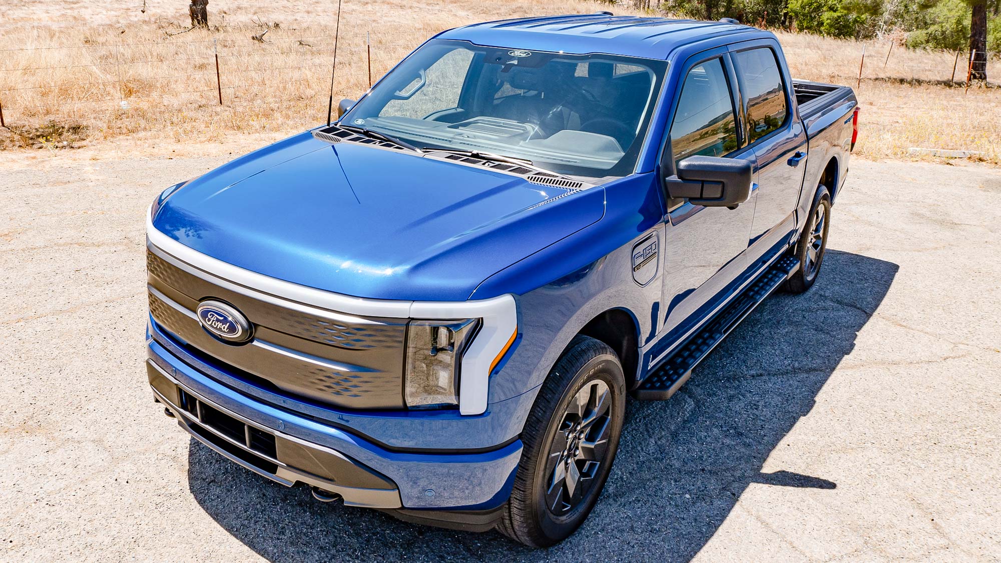 Ford F-150 Lightning parked outside in parking lot