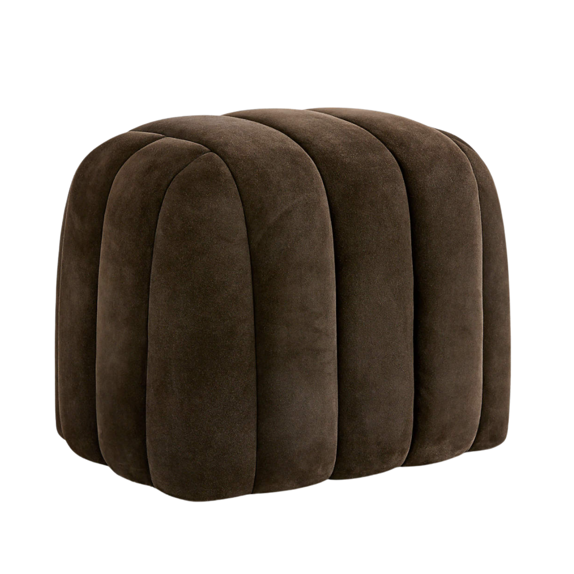 a brown ottoman