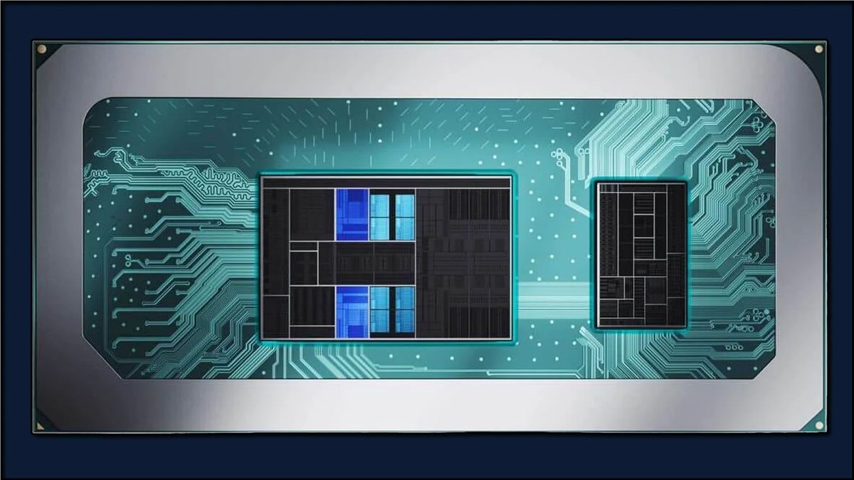 A rendering of the Intel Meteor Lake processor die