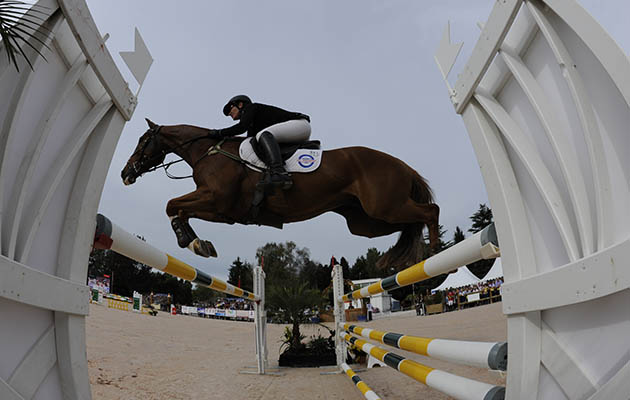 Caroline Powell riding Onwards And Upwards at Pau 2013