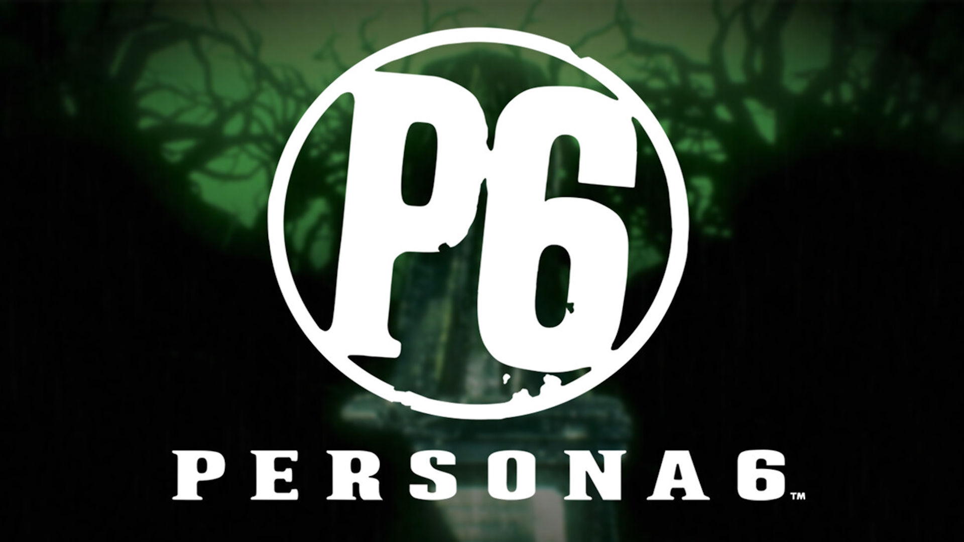 Persona 6 title art white text